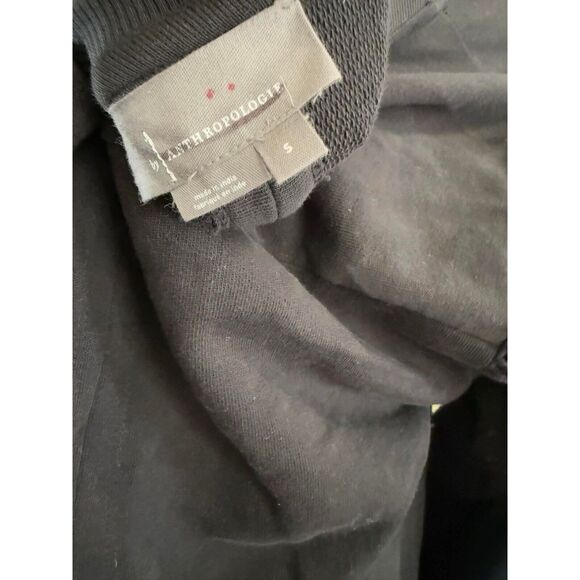 New Anthropologie Tulle Sweatshirt Black Oversized Size Small - Picture 12 of 14